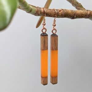 Marigold Oak Resin Earrings